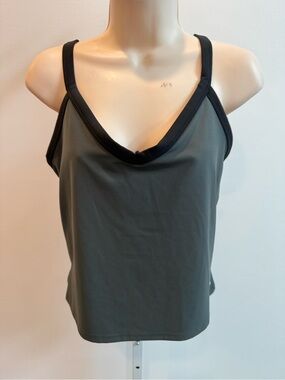 Vuori Olive Green Camisole Black Trim AllTheForm V-neck Tank Top Collection 2026